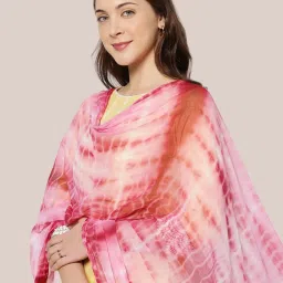 Dupatta Bazaar Maroon Tie & Dye Dupatta image 4