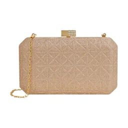 LAVIE LUXE Rose Gold Apex Textured Medium Clutche-21