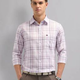 Ad By Arvind Pink Regular Fit Checks Shirt-picture-27