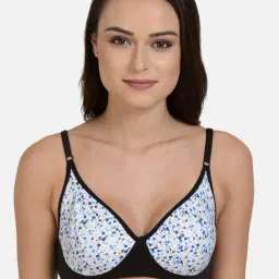 Mod & Shy Blue & Black Non Wired Non Padded T-Shirt Bra-picture-48