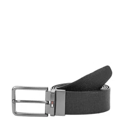 Tommy Hilfiger Munich Black & Brown Leather Reversible Belt for Men-image-14