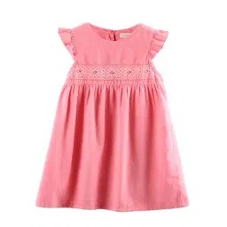 Beebay Kids Pink Embroidered Dress-image-4
