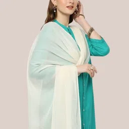 Dupatta Bazaar Cream Cotton Dupatta image 4