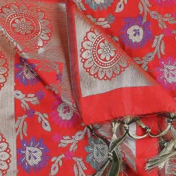 Dupatta Bazaar Red Woven Pattern Dupatta image 5