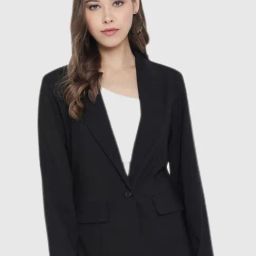 Trend Arrest Black Regular Fit Jacket-image-44