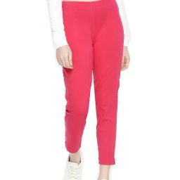 Dollar Missy Hot Pink Regular Fit Cigarette Trousers-image-90