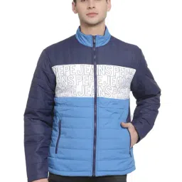 Pepe Jeans Royal Blue Regular Fit Colour Block Jacket-41