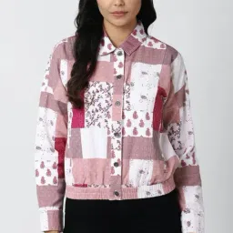 Van Heusen Pink Printed Jacket-picture-24