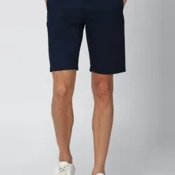 Peter England Navy Cotton Regular Fit Shorts-picture-23