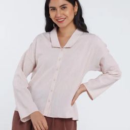 Zink London Light Pink Straight Fit Shirt-picture-4