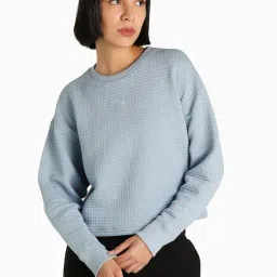Puma Classics Classics Blue Cotton Quilted Sweatshirt-45