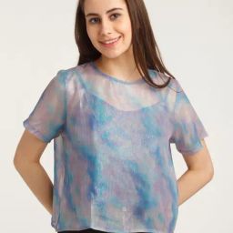 Zink London Blue Crop Top-image-25