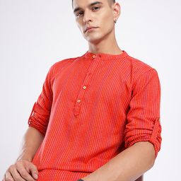 Anouk Rustic Striped Straight Kurta-picture-48