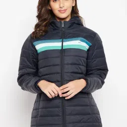 Okane Navy Regular Fit Puffer Jacket-picture-15