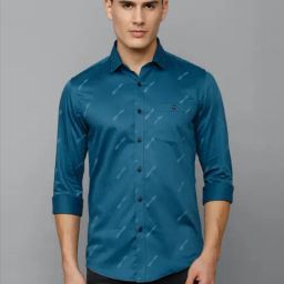 Louis Philippe Jeans Blue Cotton Slim Fit Printed Shirt-picture-19