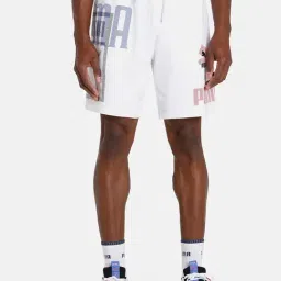 Puma White Cotton Regular Fit Printed Shorts-picture-27