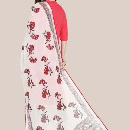 Dupatta Bazaar White Floral Print Dupatta image 2