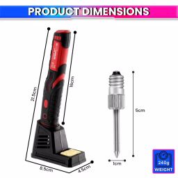 Amici Tools Rechargeable Cordless Soldering Iron DC 5 V 8 W with Touch Sensor Function, LD006A image 5