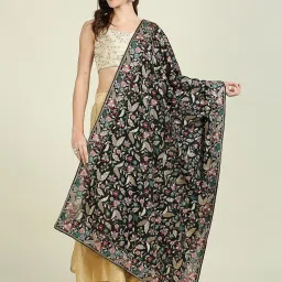 Dupatta Bazaar Black Embroidered Dupatta image 1