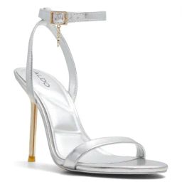 Aldo Women's MARISTOU Silver Ankle Strap Stilettos-image-65