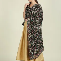 Dupatta Bazaar Black Embroidered Dupatta image 3