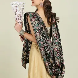 Dupatta Bazaar Black Embroidered Dupatta image 4