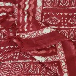 Dupatta Bazaar Maroon Printed Dupatta image 5