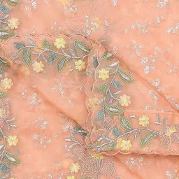 Dupatta Bazaar Blush Pink Embroidered Dupatta image 5