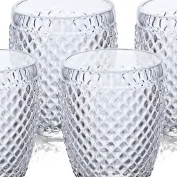Home4U Angelite Transparent Drinking Glasses (320 ml) - Set of 4 image 2