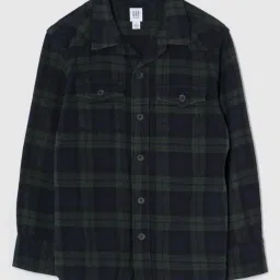 GAP Boys Multi Cotton Checked Shirt-image-63