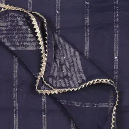 Dupatta Bazaar Navy Self Pattern Dupatta image 5