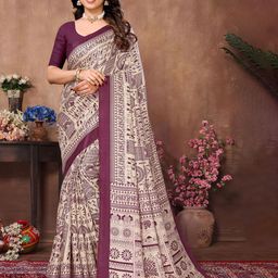Styleveda Ethnic Motifs Printed Saree-image-54