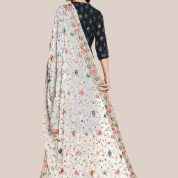 Dupatta Bazaar White Embroidered Dupatta image 2
