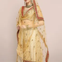 Dupatta Bazaar Gold Zari Work Dupatta image 3