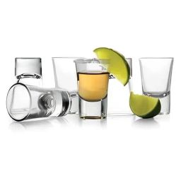 BlackCarrot Transparent Glass Shot Glasses - Set of 6-32