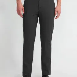 Arrow Grey Slim Fit Trousers-picture-48