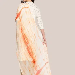 Dupatta Bazaar Peach Tie & Dye Dupatta image 2