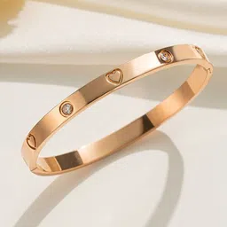 DressBerry American Diamond Gold-Plated Bangle-Style Bracelet-26