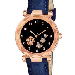 CERO Unisex Printed Dial & Leather Straps Analogue Multi Function Watch FBF223-Blue-22