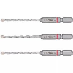 Vessel Porcelain Tile Drill Bit Hexagonal 90 mm Overall Length, CPD3S-3.5 (3 Pcs Set)-picture-23