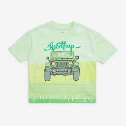 HOP Kids by Westside Green Jeep Printed Cotton T-Shirt-image-16