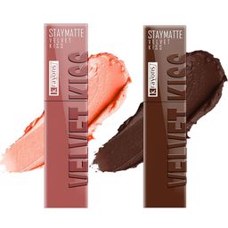 krayons Set Of 2 Velvet Kiss Liquid Lipstick -3.5ml Each - Dark Chocolate 05-Sheer Nude 07-image-29