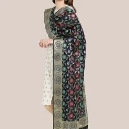 Dupatta Bazaar Black Woven Pattern Dupatta image 3