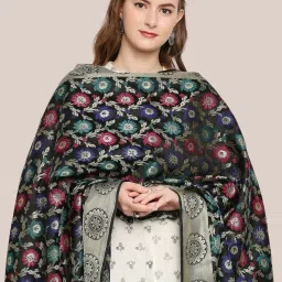 Dupatta Bazaar Black Woven Pattern Dupatta image 4
