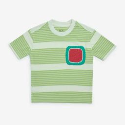 HOP Kids by Westside Lime Stripe Printed Cotton T-Shirt-picture-19