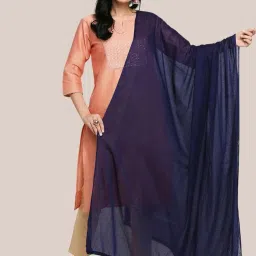 Dupatta Bazaar Navy Cotton Dupatta image 1