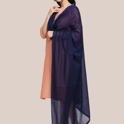 Dupatta Bazaar Navy Cotton Dupatta image 3