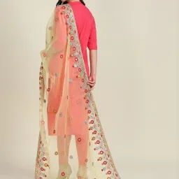 Dupatta Bazaar Lemon Yellow Zari Work Dupatta image 2