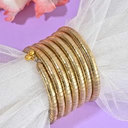 ToniQ Gold Plated Spiral Bracelet for Women-47
