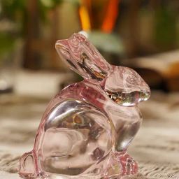 Pure Home and Living Pink Glass Rabbit (Large)-image-72